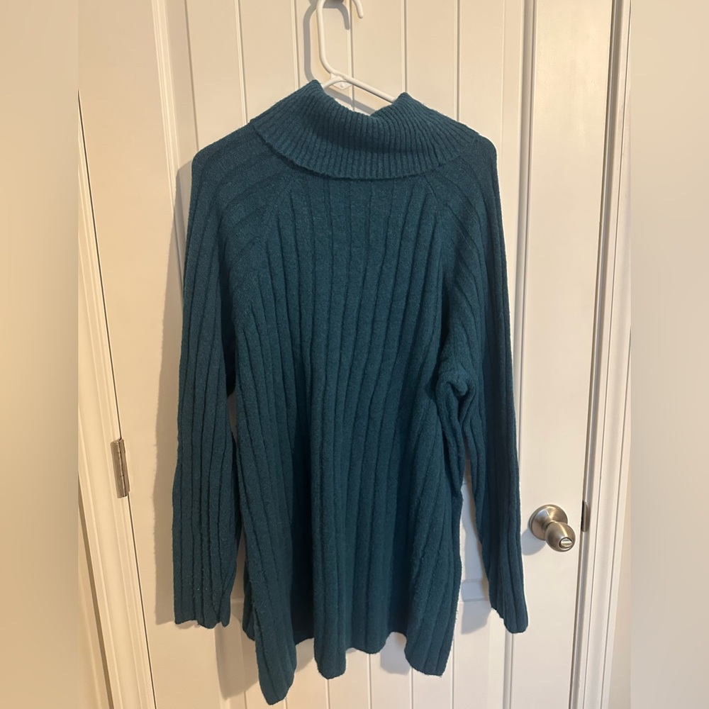 Wonderly Teal Ribbed Sweater